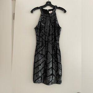 Parker black sequin sparkly mini dress